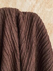 Soleia 性感V领交叉装饰镂空露背吊带纹理面料多层不规则下摆迷你连衣裙，适合派对、圣诞节、约会、夜店、海滩、邮轮、下午茶、波西米亚风、度假、秋季女装、复古风 - 棕色 - 查看 6