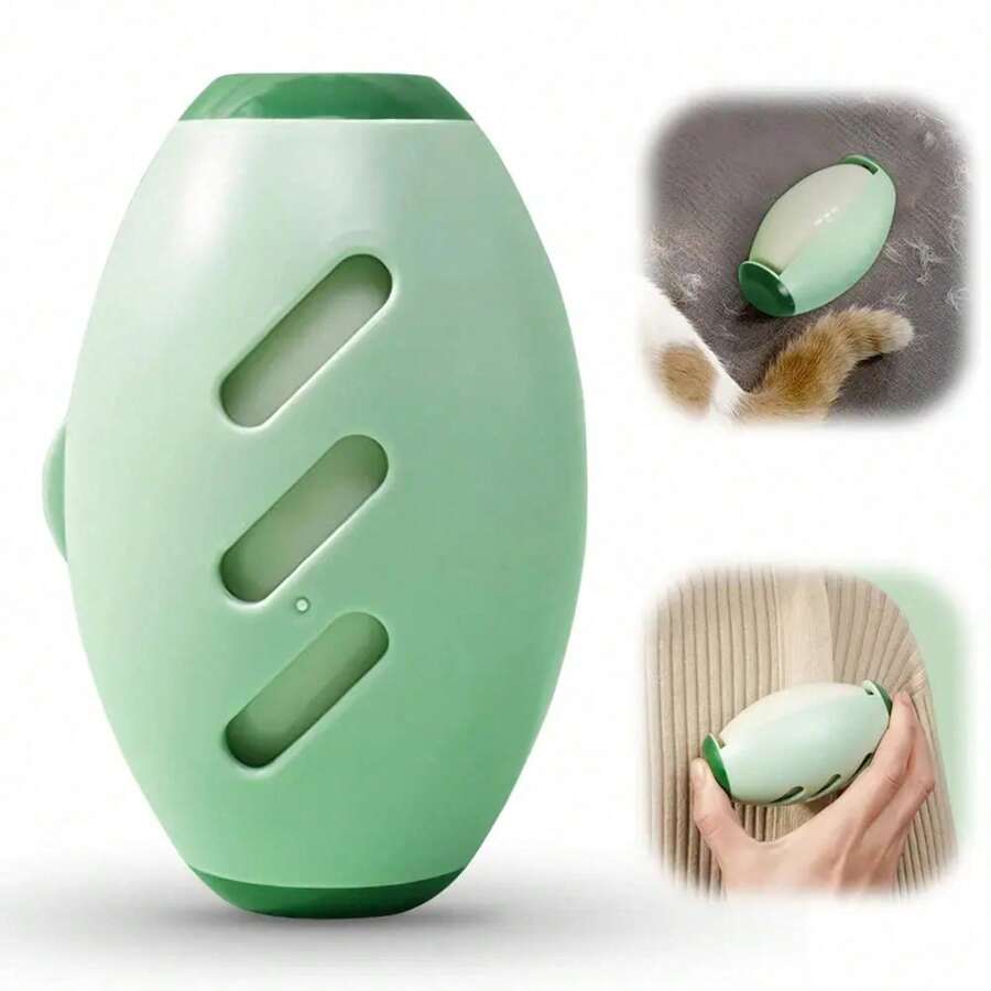 1个可重复使用可水洗粘毛滚筒，强力粘性迷你球宠物毛发清洁器，旅行日常便携，衣物绒毛除尘器，专利产品，随时随地粘性清洁 - 薄荷綠 - 查看 1