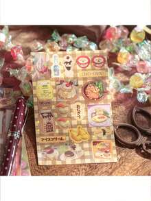 30张贴纸书，复古风格系列，日式复古学生日记本素材横版贴纸书 - 用独特的涂鸦贴纸装饰您的物品，适用于水瓶、汽车、电脑、吉他、自行车、摩托车、滑板、头盔、行李箱、日记本和剪贴簿 - 有趣的DIY创意玩具，可个性化生活用品。 - 彩色 - 查看 7