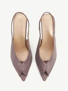 CUCCOO CHICEST 女士尖头高跟凉鞋，时尚日常穿着 - 藕粉色 - 查看 9