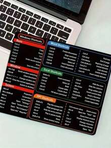Keyboard Shortcuts Mouse Pad - Boost Productivity With Thickened Anti-Skid Rubber, 9.45 X 7.9 Inches, Compatible With Microsoft Word And Excel For PC Windows, Ergonomic Design For Comfortable Use Back To School - Multicolor - View 1