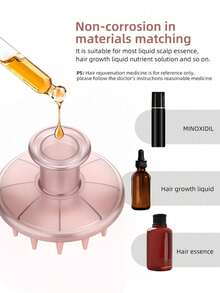 专业头皮按摩梳带滚珠 - 便携式家用沙龙护理仪，精油刷带360°旋转刷头，深层护理头皮，促进头发生长，舒缓压力，礼盒套装 - 彩色 - 查看 2