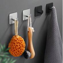 1/3/6 件套自粘挂钩墙贴，可挂外套、钥匙、毛巾、包包、帽子等，家居饰品收纳 - 方底小丁鉤 - 查看 1