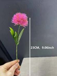 30片人造蒲公英叶塑料花，浪漫人造花塑料中心花束，适用于婚礼、房间、家居装饰、酒店派对活动、新年礼物、手持花艺摆件、情人节婚礼/家居/卧室/客厅/餐桌装饰/新娘捧花/户外花园 - 玫紅色 - 查看 10