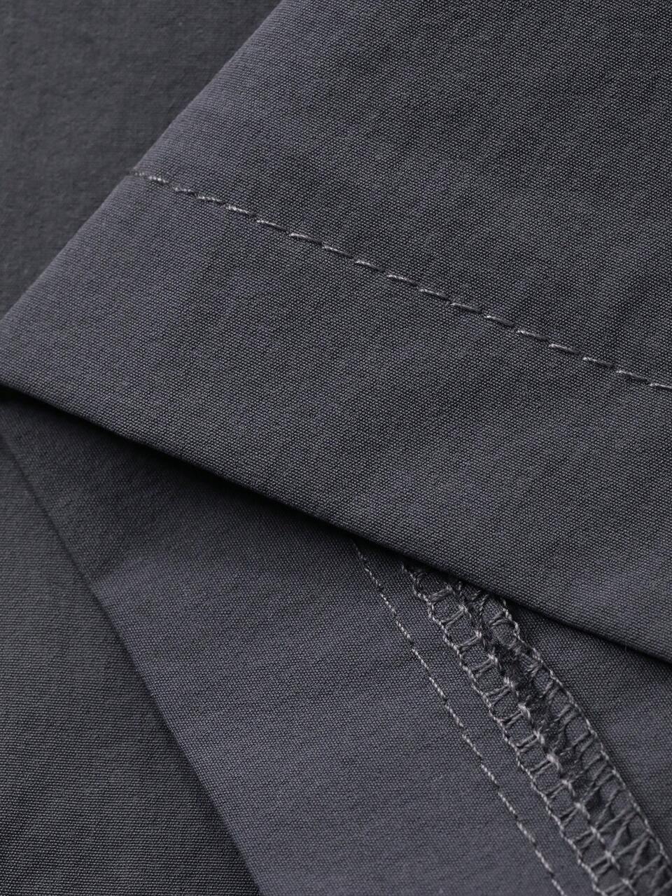 Men's Grey Elastic Waist Decorative Line Casual Shorts, Summer
