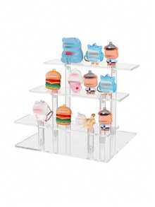 Transparent Acrylic Round Cake Stand Multilayer Dessert Display Rack For Wedding And Birthday Parties,Kitchen,Christmas Gift - Clear - View 2