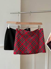 SHEIN EZwear 2pcs/Set Women Knitted Midi Skirts, Multi-Color - Multicolor - View 3