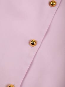 GlowEve 2pcs Women's Casual Short Sleeve Set, Elevated Style - Mauve Purple - View 7