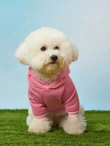 Care Bears X PETSIN 1件 Love-A-Lot 小熊宠物猫狗通用连帽衫，可爱印花 3D 耳朵装饰，粉色舒适狗狗连帽衫 - 粉色 - 查看 8