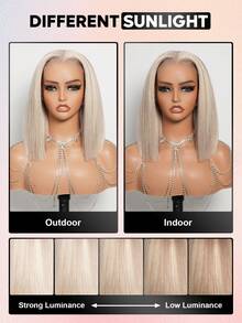 Highlight Blonde All Ready Wig Pre Bleached Pre Plucked Pre-Cut Lace Melting Lace 6x5 Glueless Straight Wear& Go Closure Bob Wig 100% Human Hair 9AM HAIR - S16/613 - View 6