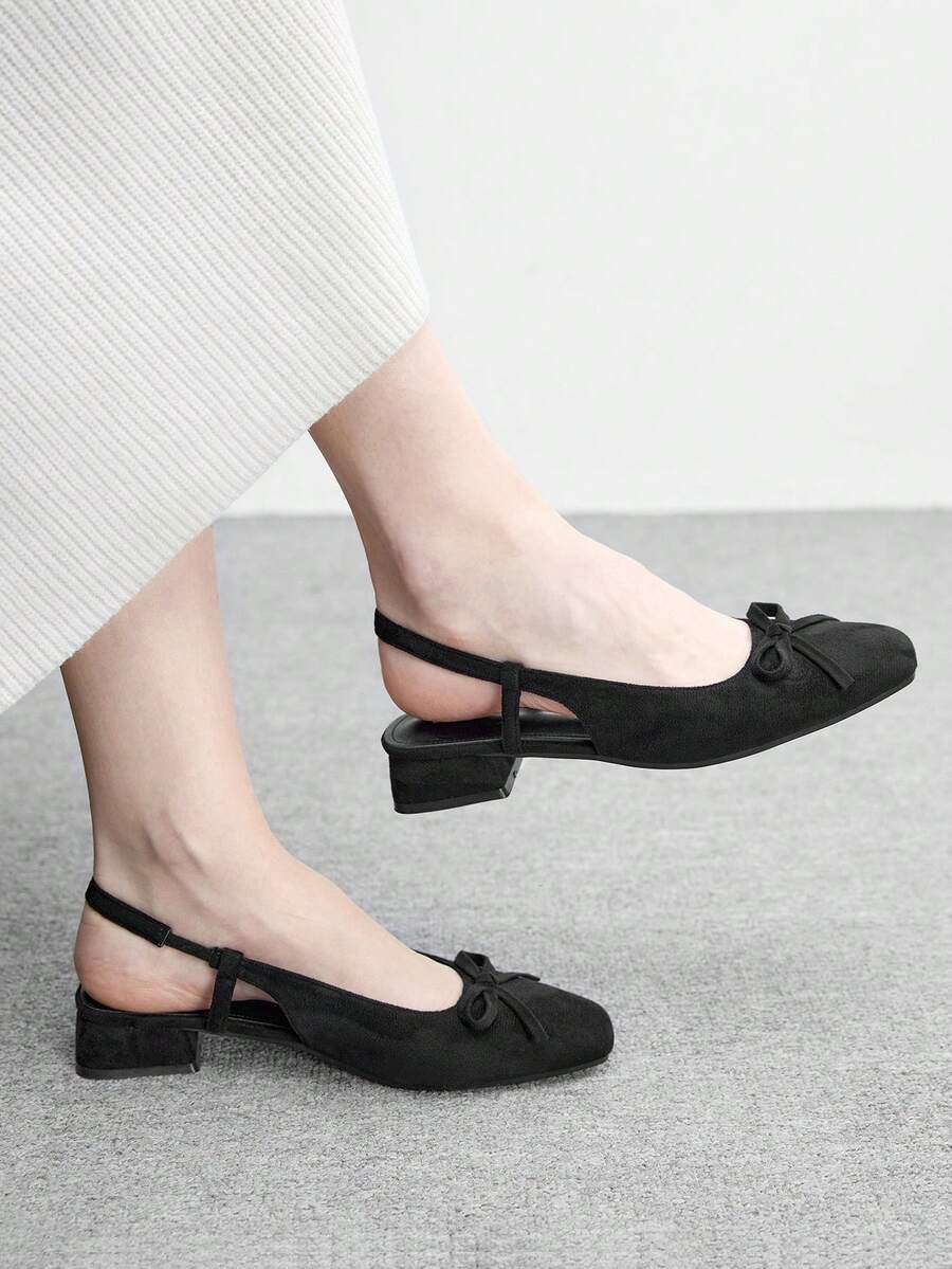 CUCCOO BIZCHIC 女士金色基础通勤百搭平底鞋,适合圣诞节穿着 - 耀夜黑 - 查看 1