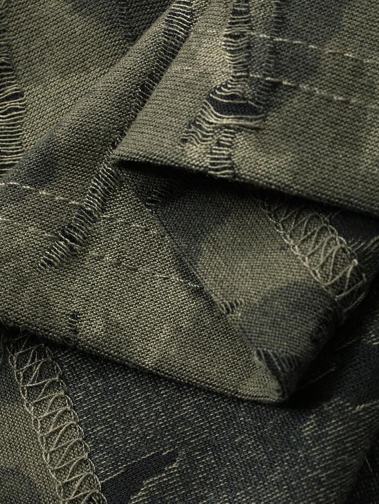 Men's Casual Camouflage Round Neck Short Sleeve T-Shirt, Summer