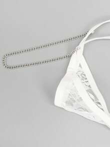 DrisQ 1pc Fashionable Alluring White Lace Charm Waist Chain Men's Sexy Lingerie - White - View 5