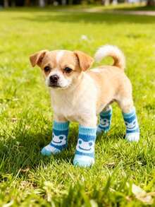 PETSIN Anti Slip Skid Bottom Lovely Puppy Dogs Pet Knits Socks Cute Pet Fashion Pets Dogs Socks For Cats Dog Toy Supplies