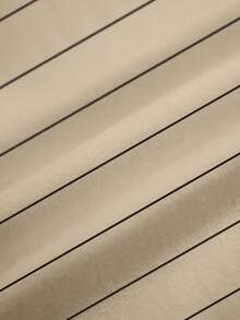 LOONEY TUNES X SHEIN Plus Size Striped Letter & Cartoon Graphic Round Neck Short Sleeve T-Shirt - White - View 6