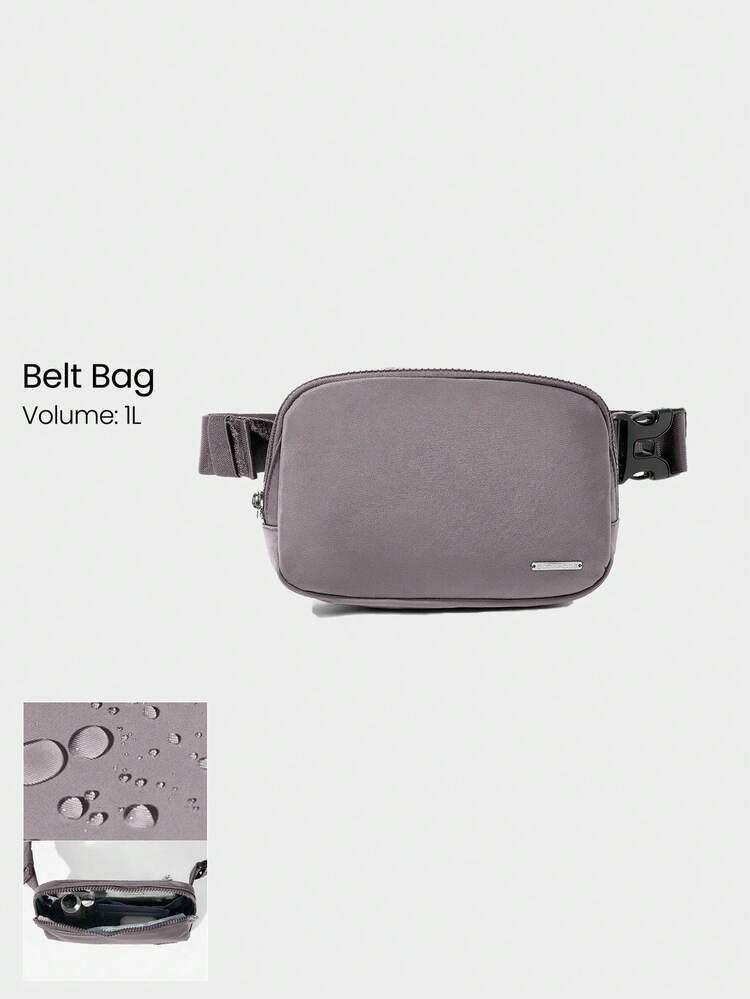 1L Bolso de cintura con cremallera resistente al agua, bolso bandolera con correa ajustable para otoño e invierno