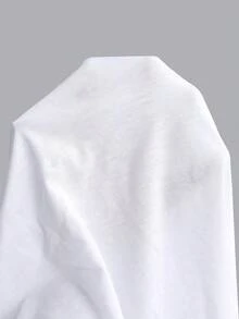 Claim Dot 男士字母印花圆领短袖休闲百搭T恤 - 白色 - 查看 6