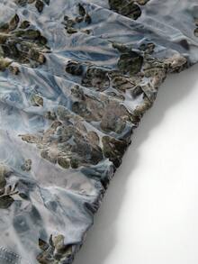 Ellevyn Áo thun dài tay cổ đứng ôm dáng, in hoa, xếp ly dành cho nữ - Nhiều màu - Xem 6