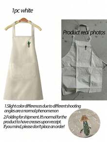 1pc/2pcs Waterproof & Oil Proof Kitchen Apron With Pocket, Unisex Adult Use,Kitchen,Bathroom,Home,Household Supplies - Multicolor - View 21