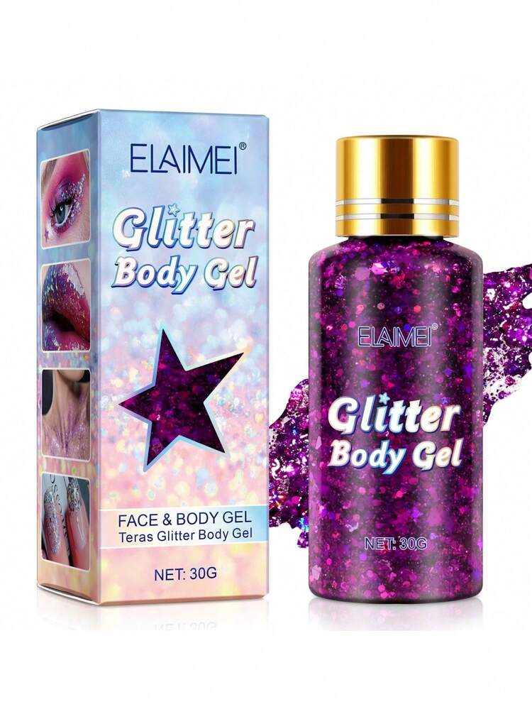 Crema de brillo cosmética, gelatina de brillo, productos de maquillaje corporal para fiesta de carnaval, actuación nocturna de club, decoración de cabello, uñas y pintura corporal - Multicolor - Añade 10