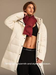 GLOWMODE Frost & Found Two-Tone Insulating Fleece Panel Reflective Logo Puffer Scarf Autumn Winter Outdoors Daily Casual Wear