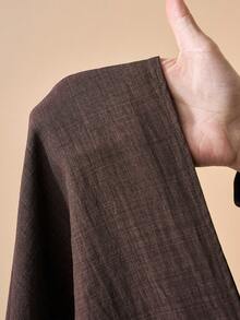 Zivah Women's Solid Color Ruched Asymmetric Shoulder Casual Jumpsuit, Suitable For Daily, Travel, Commute - Mocha Brown - View 8