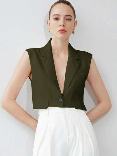 Aveloria Modichic Áo khoác gile ngắn không tay phong cách mùa hè mát mẻ