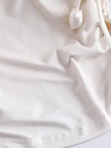 GlowEve Bow Tie Camisole Pleated Camisole, Soft Romantic Style For Dates And Commuting, Layering Or Outerwear - Apricot - View 4