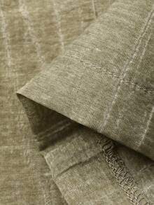 FRIFUL 女士舒适休闲衬衫和阔腿裤两件套 - 綠色 - 查看 8