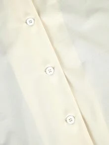 GlowEve CURVE 大码女士优雅金色腰带拼接开衫连衣裙，饰有纽扣，适合圣诞节、秋冬季穿着。 - 彩色 - 查看 4