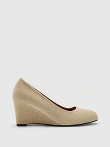 CUCCOO BIZCHIC Women's Black Classic & Minimalist Platform Heels - Light khaki - View 3