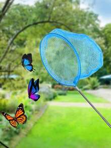 1 2 4 Pcs Collapsible Portable Stainless Steel Small Fishing Insect Net Mini Telescopic Handheld Tool For Outdoor Camping Adventure Spring Summer Fall Random Colors - Multicolor - View 2