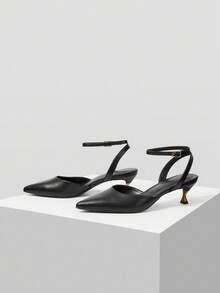 Mnmlis Women's Fashionable Black High Heel Pumps - Black - View 5