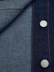 Maija Women's Raw Denim Suit: Short-Sleeved Shirt + A-Line Skirt;Women's Two-Piece Set,Casual Suit,Spring Break Outfits