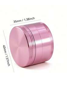 1pc Rose Pink Portable Metal Grinder, 4 Layers, Cute Design, Available In 1.57 Inch Or 1.96 Inch