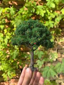 情人节迷你果树，1-3棵，10-15厘米，逼真人造农场装饰，DIY仙女花园，多肉植物盆栽，立体模型和火车布局展示，送给爱人的桌面摆件礼物。 - As shown in the figure - 查看 1