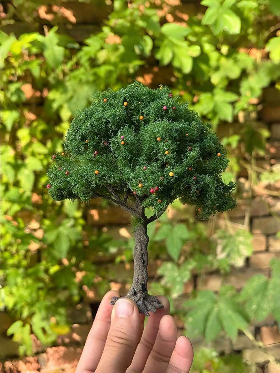情人节迷你果树，1-3棵，10-15厘米，逼真人造农场装饰，DIY仙女花园，多肉植物盆栽，立体模型和火车布局展示，送给爱人的桌面摆件礼物。 - As shown in the figure - 查看 1
