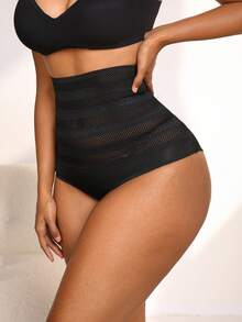 NudeFit 女士高腰高弹显瘦裤 - 黑色 - 查看 4