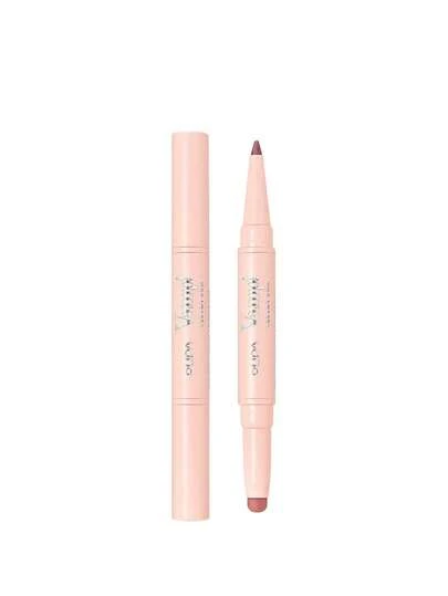 Pupa Milano Vamp! Creamy Duo Lip Contouring Pencil & Shiny Lipstick 006 Deep Rose 1 G