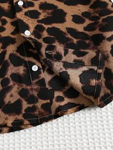 婴儿豹纹翻领短袖开衫 - 彩色 - 查看 6