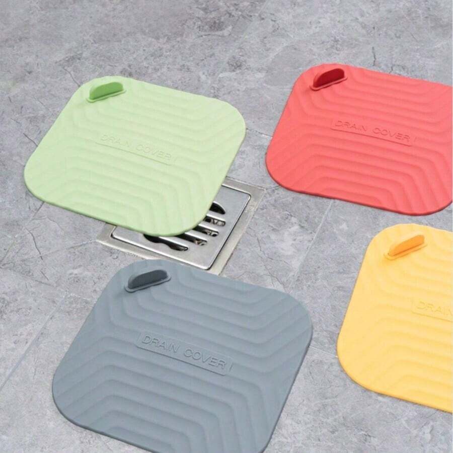 Silicone Deodorant Floor Drain Cover, Toilet Anti-Odor Tool With Sealing Cap, Sewer Anti-Reflux Device Home Bathroom Decor Fall Decor Back To School - Multicolor - View 1