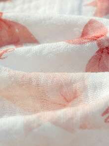 Loomiva Newborn Baby Girl Cartoon Bear Pattern Lapel Long Sleeve Cardigan Top And Elastic Waist Pants 2 Pieces Set - Multicolor - View 5