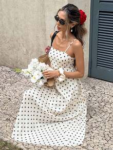 Serisse 女士几何印花露背休闲连衣裙，适合度假穿着 - 彩色 - 查看 6