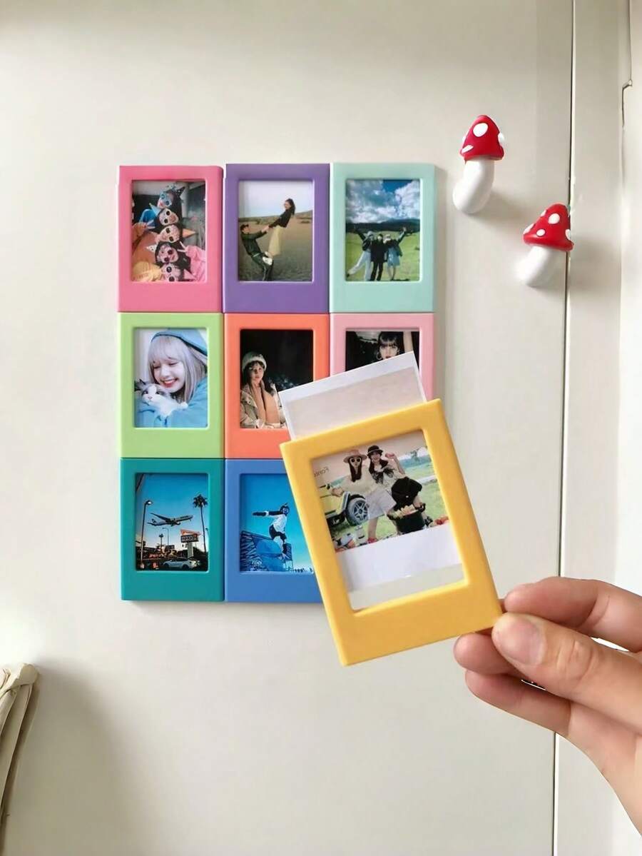 Magnetic Picture Frame 5/10 Pack 2x3 Picture Frame Mini Picture Frames Set For Frame Frame Photo Frames For Refrigerator Wallet Size Picture Frames Shantmay - Multicolor - View 1