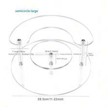 1个大型现代亚克力圆形和梯形香水展示架，多层化妆品收纳架，高品质透明化妆品样品架