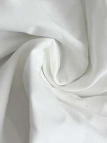 Rafferiza 女士优雅系带领荷叶边下摆泡泡袖衬衫，修身V领，夏季 - 白色 - 查看 3