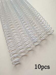 (1 Piece/Pack) 10Pcs Plastic Colorful Coil Binding Rings, PVC Binding Coils Suitable For A4, A5, B5 Books, Notebooks, Binders.