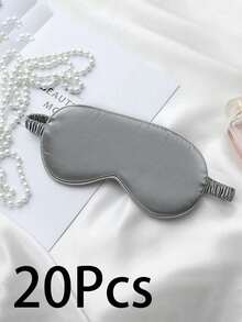 每包20只，颜色包括黑色、香槟色、灰色、粉色、绿色、蓝色和深绿色。采用双面透气丝滑面料，并带有香味，有效缓解眼部疲劳。非常适合女孩午睡时佩戴，轻柔呵护，不会过紧。 - 彩色 - 查看 16