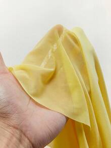 Amplova 2026 New V-Neck Backless Cinched Waist A-Line Bodysuit - Pale Yellow - View 8