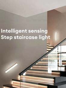 1pc LED Wireless Motion Sensor Cabinet Light, USB Rechargeable Night Light For Lighting In Kitchen, Bedroom, Cabinet, Wardrobe, Stairs, Hallway, Kitchen Accessories, Kitchen Decor, Bedroom Decor, Bedroom, Lights, Light, Kitchen, Stair Lights - Smart Induction Cabinet Light - View 8